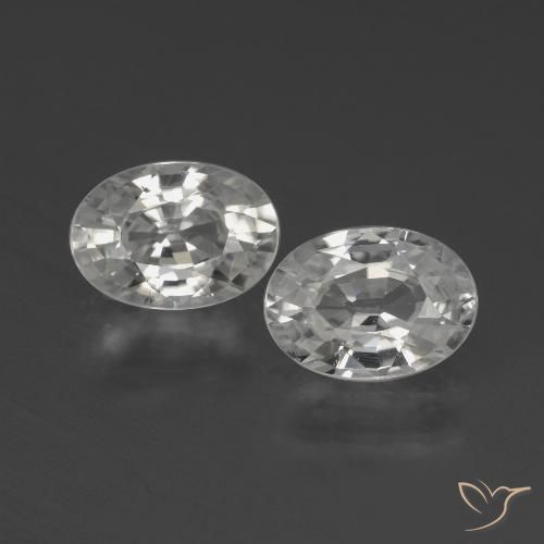 2.44ctw Naturel Blanc chaud Zircon, ovale, VVS