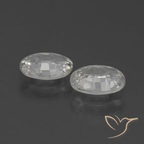 Shop natural 2.11ct Blanc chaud Zircon gems, ovale, from Cambodge at GemSelect. In stock, global shipping!