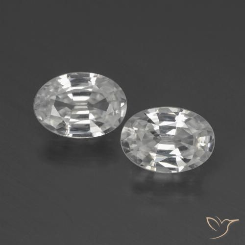 2.04ctw Naturel Blanc chaud Zircon, ovale, VVS