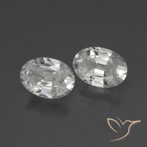 Shop natural 2.04ct Blanc chaud Zircon gems, ovale, from Cambodge at GemSelect. In stock, global shipping!