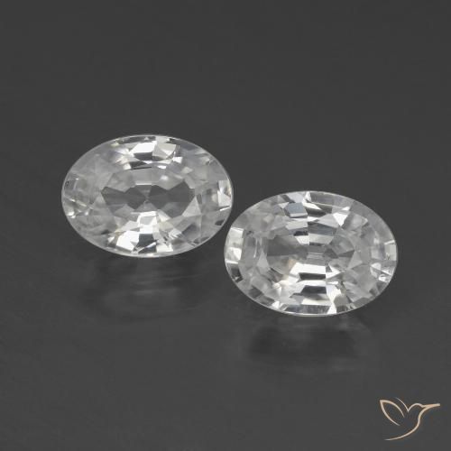2.24ctw Naturel Blanc Zircon, ovale, VS