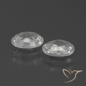 Shop natural 2.24ct Blanc Zircon gems, ovale, from Cambodge at GemSelect. In stock, global shipping!