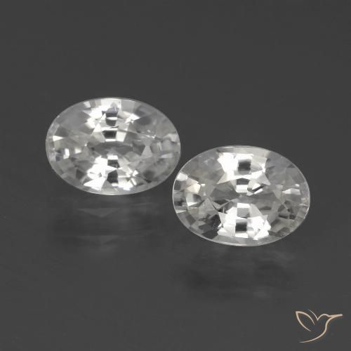 2.36ctw Naturel Blanc Zircon, ovale, VVS