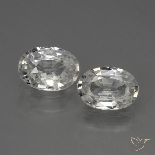 2.36ctw Naturel Blanc Zircon, ovale, VS