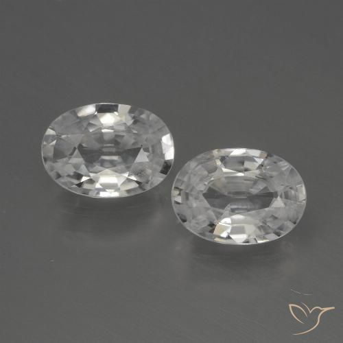 2.29ctw Naturel Blanc Zircon, ovale, VS