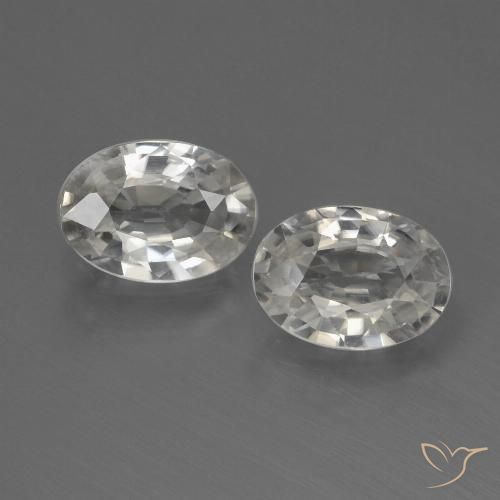 2.28ctw Naturel Blanc chaud Zircon, ovale, VVS
