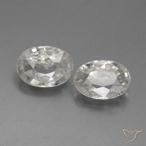2.07ctw Naturel Blanc chaud Zircon, ovale, VS