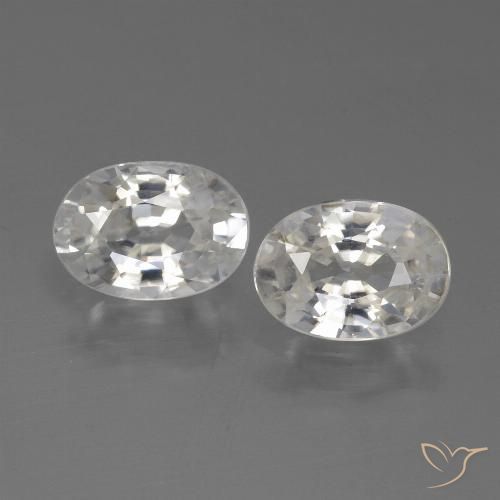 2.30ctw Naturel Blanc chaud Zircon, ovale, VS