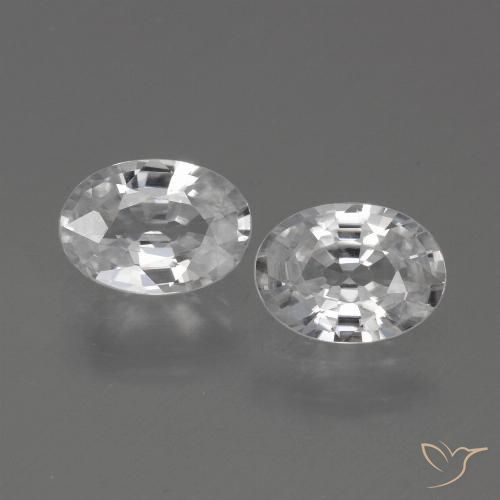 2.26ctw Naturel Blanc Zircon, ovale, VS
