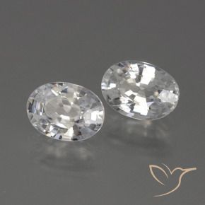 Shop natural 2.51ct Blanc chaud Zircon gems, ovale, from Cambodge at GemSelect. In stock, global shipping!