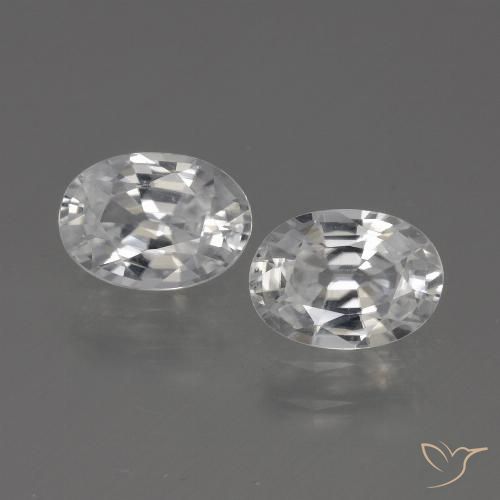 2.27ctw Naturel Blanc Zircon, ovale, VVS