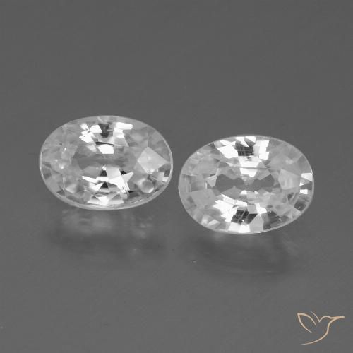 2.26ctw Naturel Blanc Zircon, ovale, VS