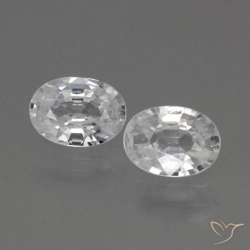 2.24ctw Naturel Blanc Zircon, ovale, VS