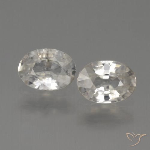 2.27ctw Naturel Blanc chaud Zircon, ovale, VS