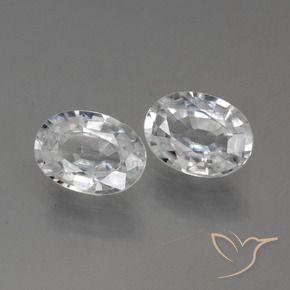 Shop natural 2.37ct Blanc Zircon gems, ovale, from Cambodge at GemSelect. In stock, global shipping!