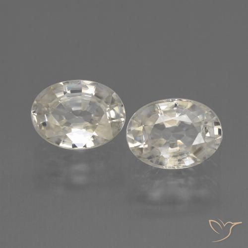 2.62ctw Naturel Blanc chaud Zircon, ovale, VVS