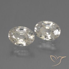 Shop natural 2.62ct Blanc chaud Zircon gems, ovale, from Cambodge at GemSelect. In stock, global shipping!