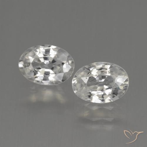 2.18ctw Naturel Blanc chaud Zircon, ovale, VVS-VS