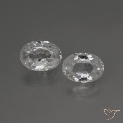 2.30ctw Naturel Blanc Zircon, ovale, VS