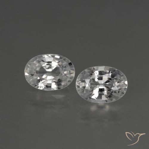 2.47ctw Naturel Blanc clair Zircon, ovale, VVS