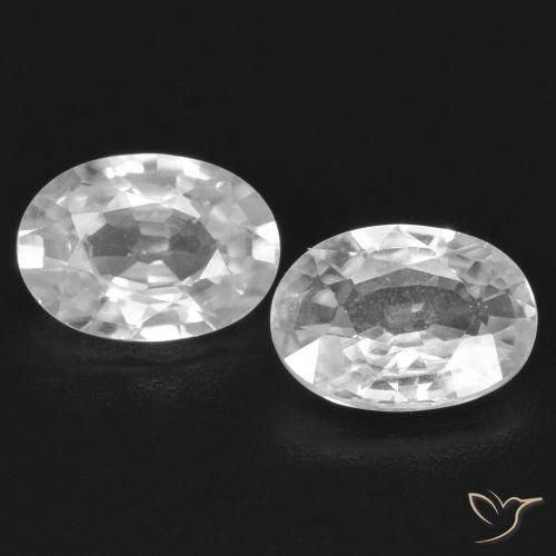 2.19ctw Naturel Blanc Zircon, ovale, VS