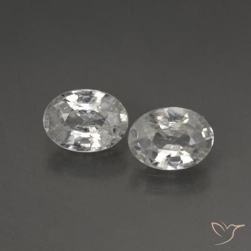 2.14ctw Naturel Blanc clair Zircon, ovale, VS