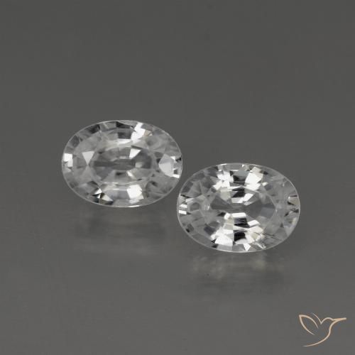 2.44ctw Naturel Blanc clair Zircon, ovale, VS