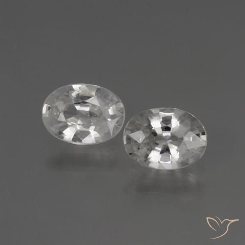 2.41ctw Naturel Blanc Zircon, ovale, VVS-VS