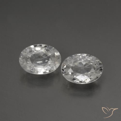 2.23ctw Naturel Blanc Zircon, ovale, VS