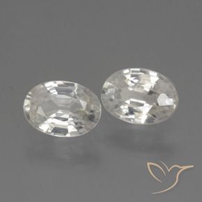 Shop natural 2.40ct Blanc chaud Zircon gems, ovale, from Cambodge at GemSelect. In stock, global shipping!