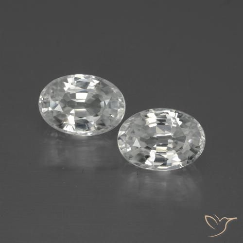 2.71ctw Naturel Blanc Zircon, ovale, VS