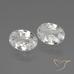 Shop natural 2.17ct Blanc Zircon gems, ovale, from Cambodge at GemSelect. In stock, global shipping!
