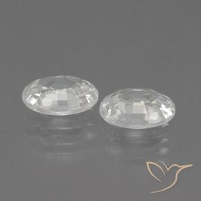 Shop natural 2.17ct Blanc Zircon gems, ovale, from Cambodge at GemSelect. In stock, global shipping!