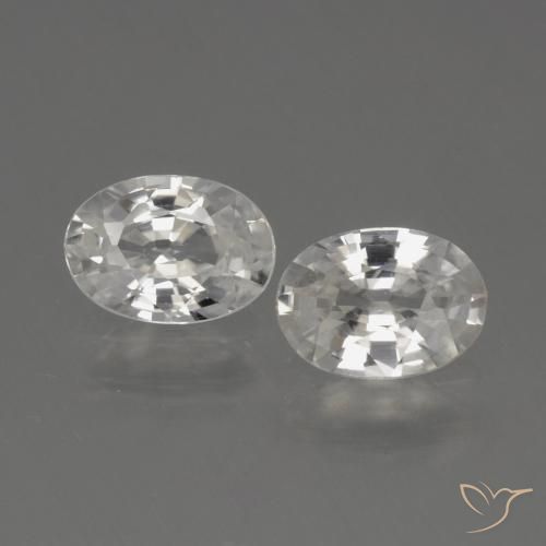 2.24ctw Naturel Blanc Zircon, ovale, VS