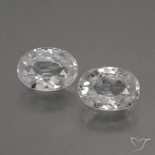 2.55ctw Naturel Blanc chaud Zircon, ovale, VS