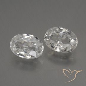Shop natural 2.55ct Blanc chaud Zircon gems, ovale, from Cambodge at GemSelect. In stock, global shipping!
