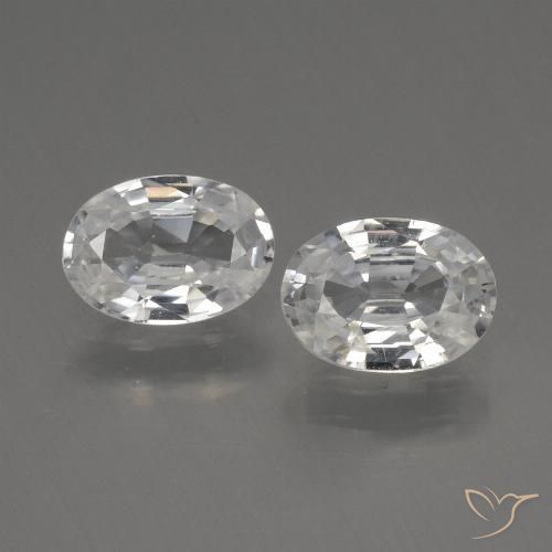 2.20ctw Naturel Blanc Zircon, ovale, VS