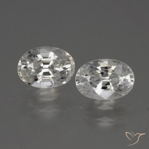 2.65ctw Naturel Blanc chaud Zircon, ovale, VVS-VS