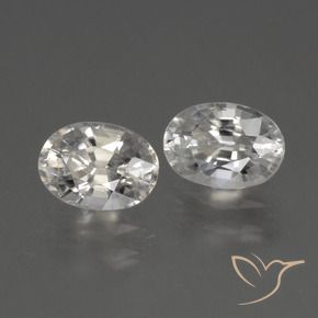 Shop natural 2.65ct Blanc chaud Zircon gems, ovale, from Cambodge at GemSelect. In stock, global shipping!