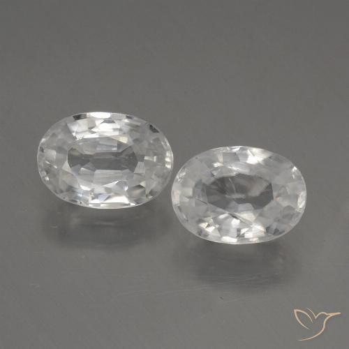 2.43ctw Naturel Blanc chaud Zircon, ovale, VVS-VS