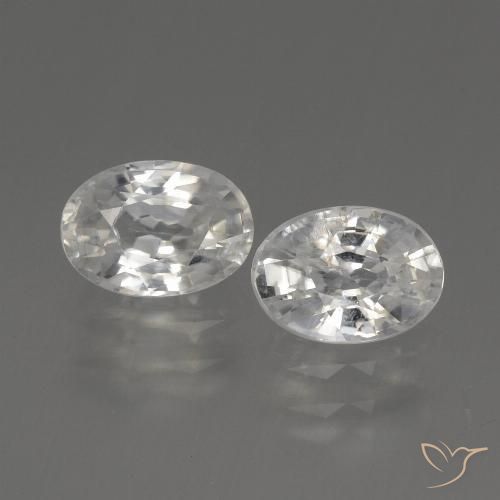 2.46ctw Naturel Blanc Zircon, ovale, VS