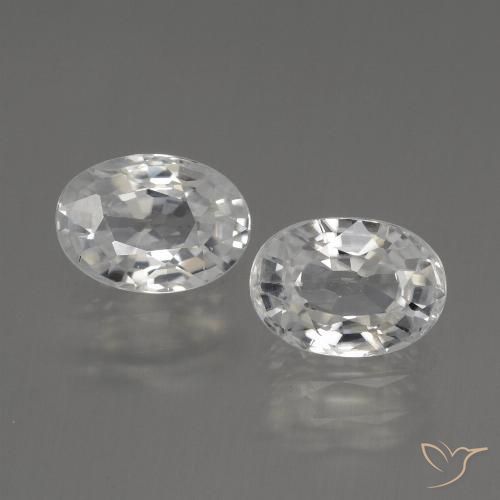 2.69ctw Naturel Blanc chaud Zircon, ovale, VVS-VS, Photo A
