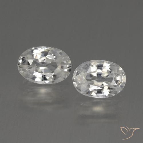 2.16ctw Naturel Blanc chaud Zircon, ovale, VS