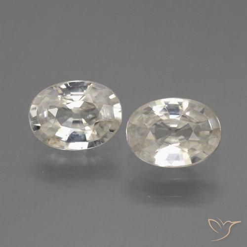 2.07ctw Naturel Blanc chaud Zircon, ovale, VS