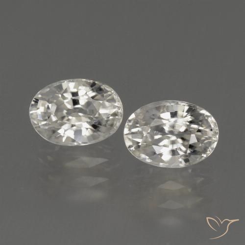 Shop natural 2.64ct Blanc chaud Zircon gems, ovale, from Cambodge at GemSelect. In stock, global shipping!