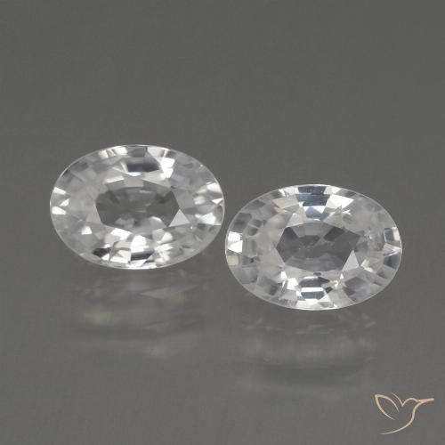 2.53ctw Naturel Blanc Zircon, ovale, VS