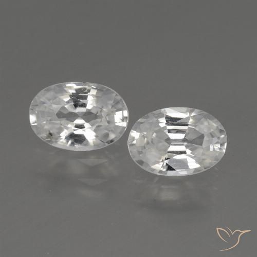 2.27ctw Naturel Blanc Zircon, ovale, VS