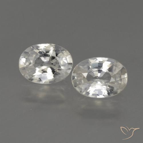2.32ctw Naturel Blanc chaud Zircon, ovale, VVS-VS