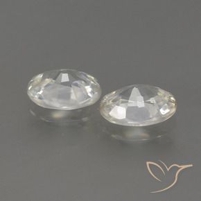 Shop natural 2.32ct Blanc chaud Zircon gems, ovale, from Cambodge at GemSelect. In stock, global shipping!