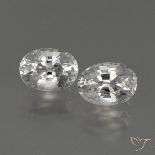 2.50ctw Naturel Blanc chaud Zircon, ovale, VVS-VS